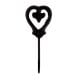 Black Floral And Heart Pattern Iron Hook